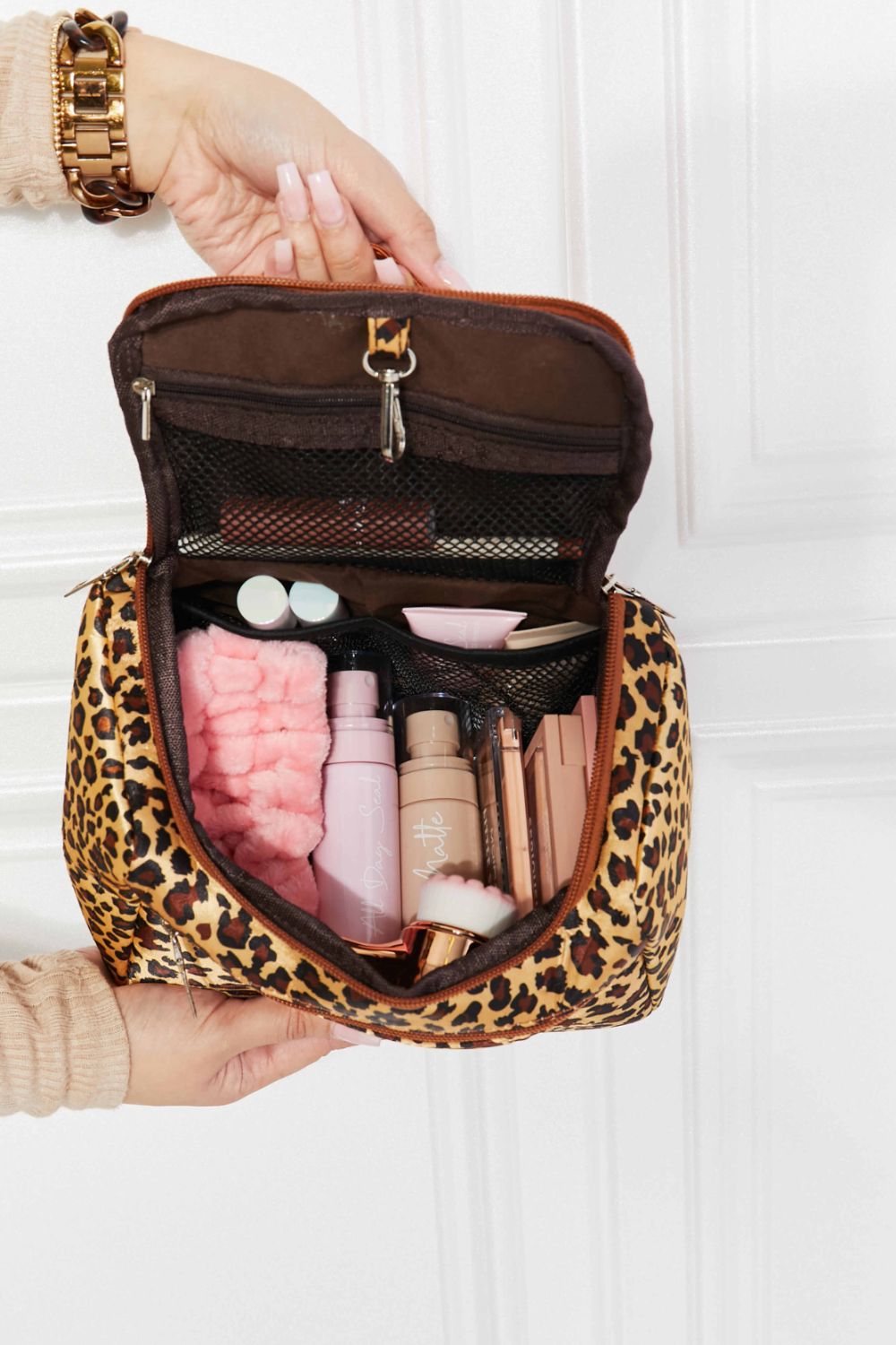 Printed Makeup Bag with Strap - nailedmoms