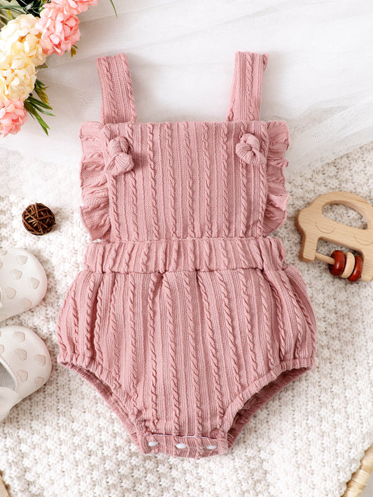 Baby Girl Textured Ruffled Bodysuit - nailedmoms