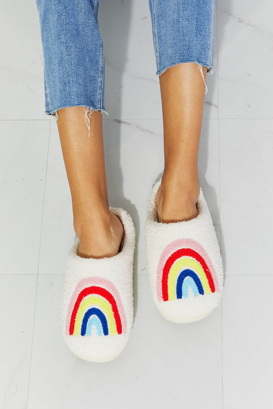 MMShoes Rainbow Plush Slipper - nailedmoms