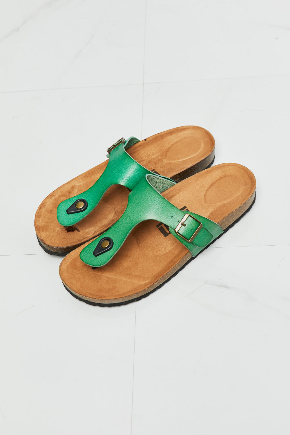 MMShoes Drift Away T-Strap Flip-Flop in Green - nailedmoms
