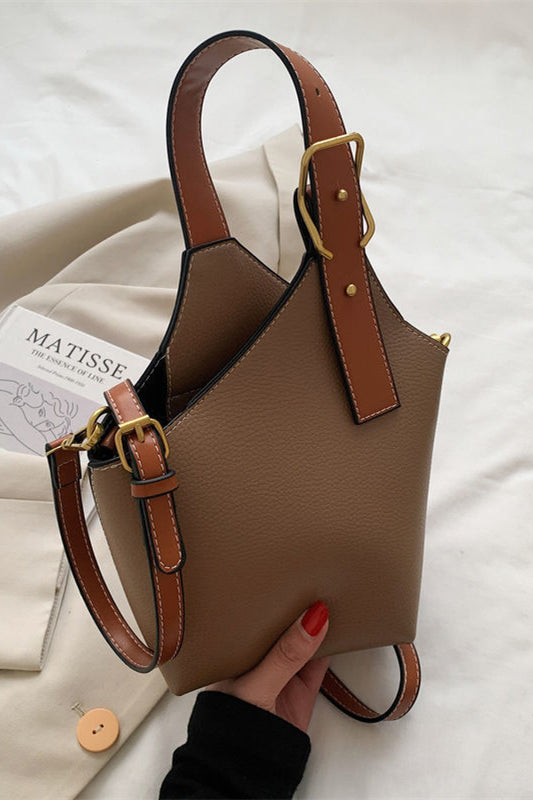 Fashion PU Leather Bucket Bag - nailedmoms