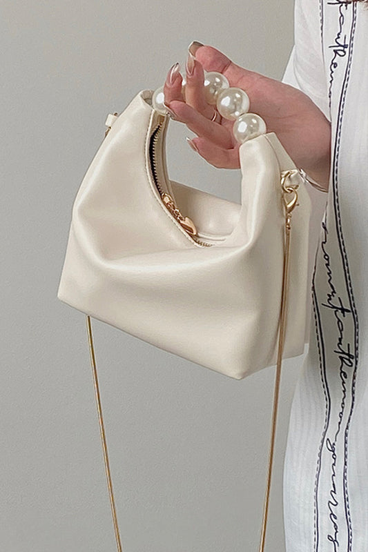 PU Leather Pearl Handbag - nailedmoms