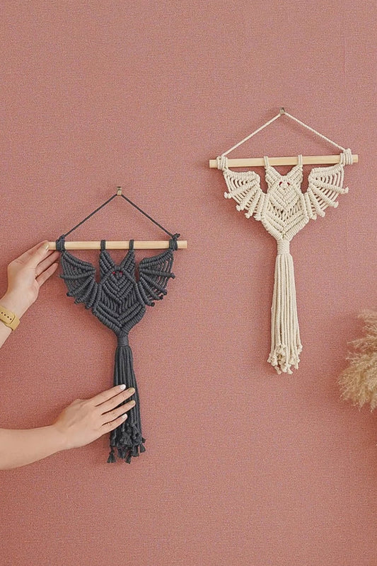 19.7" Bat Macrame Wall Plant Hanger - nailedmoms
