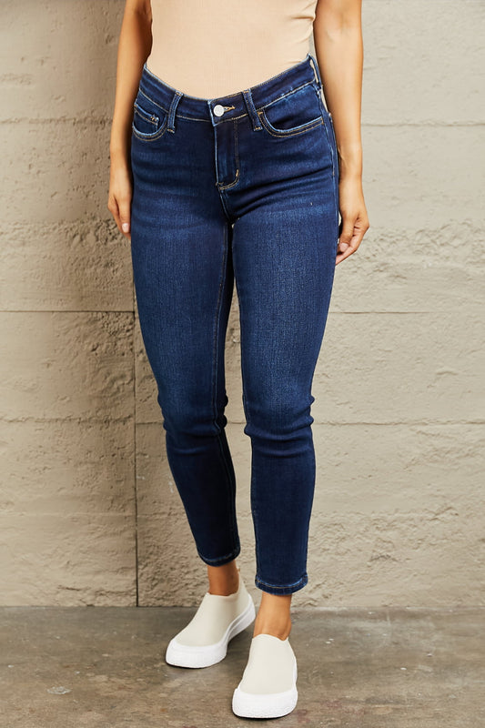 BAYEAS Mid Rise Slim Jeans - nailedmoms