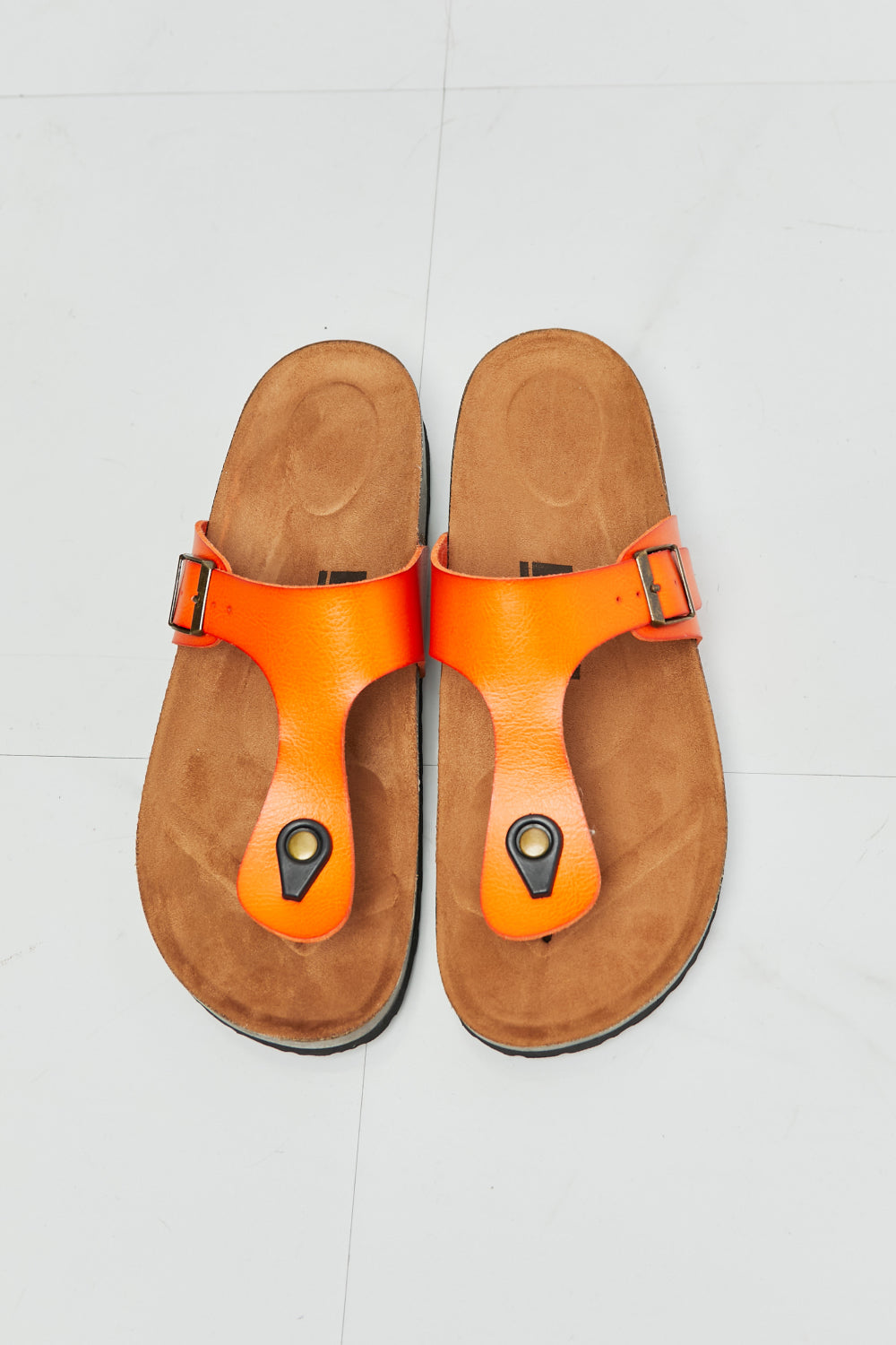 MMShoes Drift Away T-Strap Flip-Flop in Orange - nailedmoms