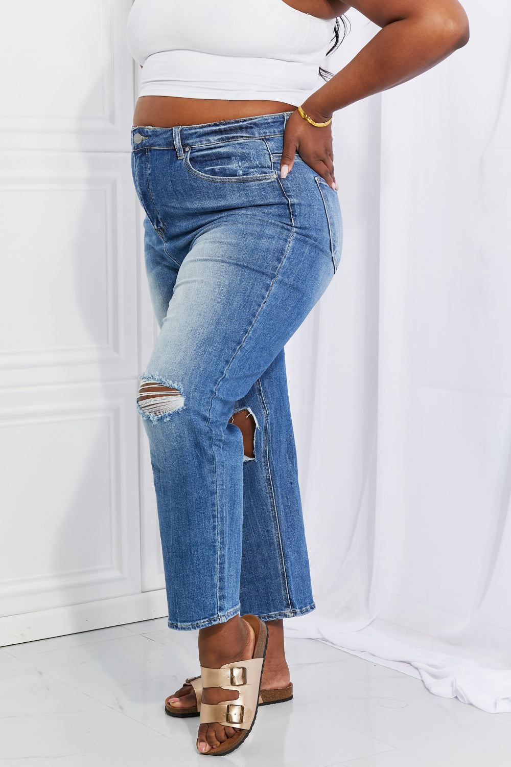 RISEN Full Size Emily High Rise Relaxed Jeans - nailedmoms