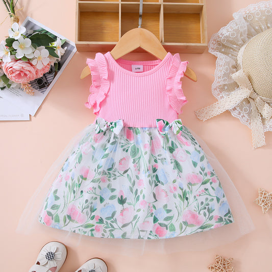 Baby Girl Floral Bow Detail Dress - nailedmoms