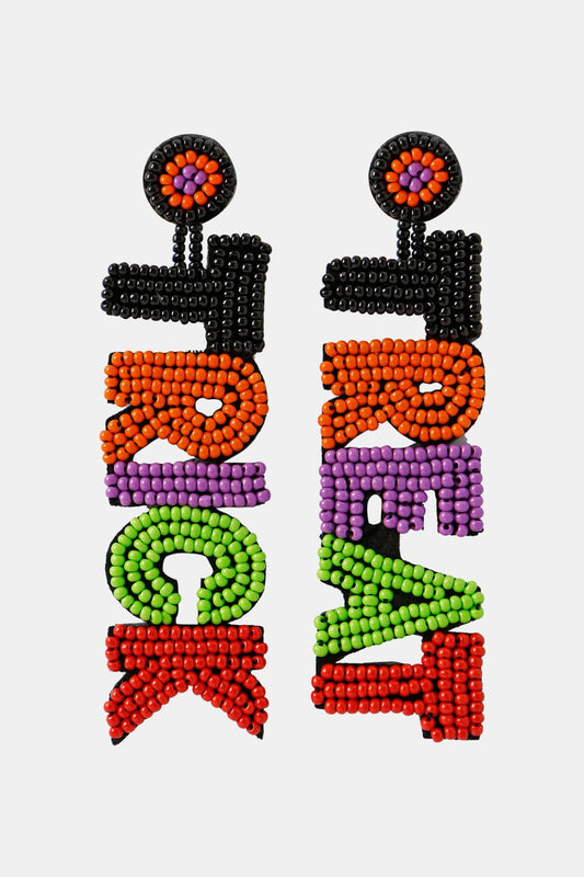 TRICK OR TREAT Beaded Dangle Earring - nailedmoms