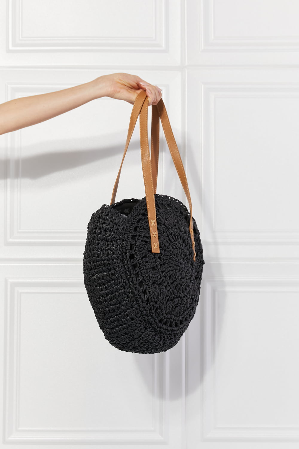 Justin Taylor C'est La Vie Crochet Handbag in Black - nailedmoms