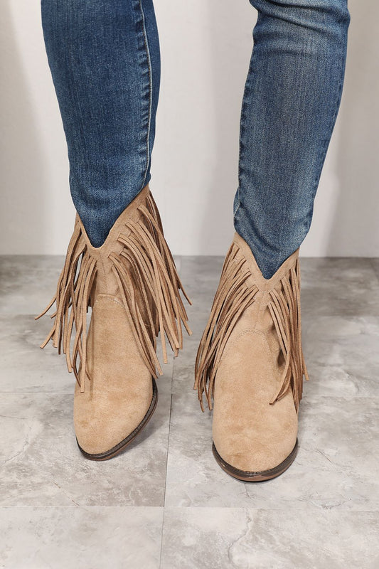 Legend Women's Fringe Cowboy Western Ankle Boots - nailedmoms