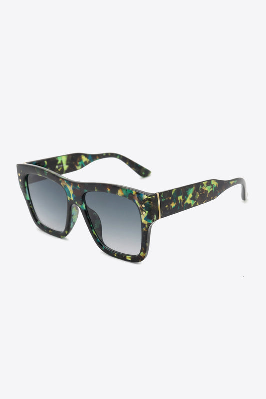 UV400 Patterned Polycarbonate Square Sunglasses - nailedmoms
