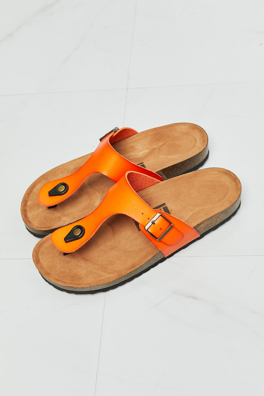 MMShoes Drift Away T-Strap Flip-Flop in Orange - nailedmoms