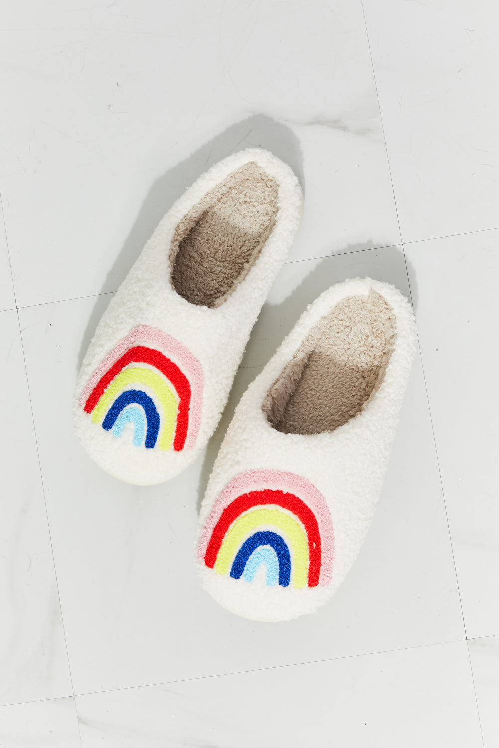 MMShoes Rainbow Plush Slipper - nailedmoms