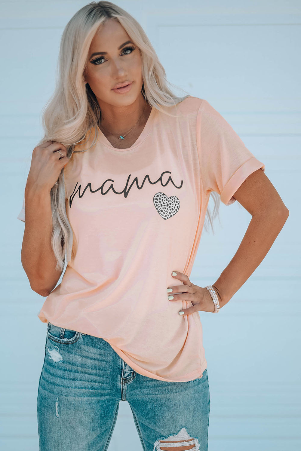 MAMA Heart Graphic Tee Shirt - nailedmoms