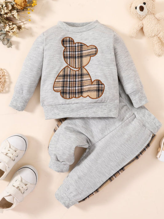 Baby Bear Graphic Sweatshirt and Joggers Set - nailedmoms