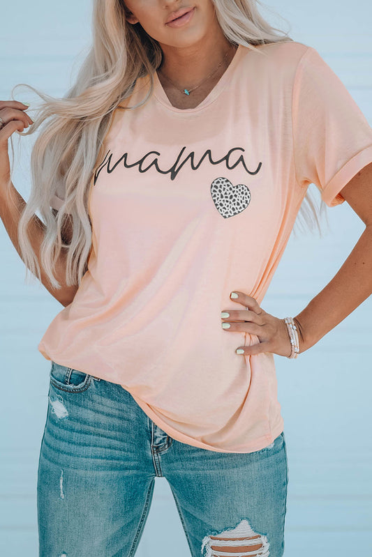 MAMA Heart Graphic Tee Shirt - nailedmoms
