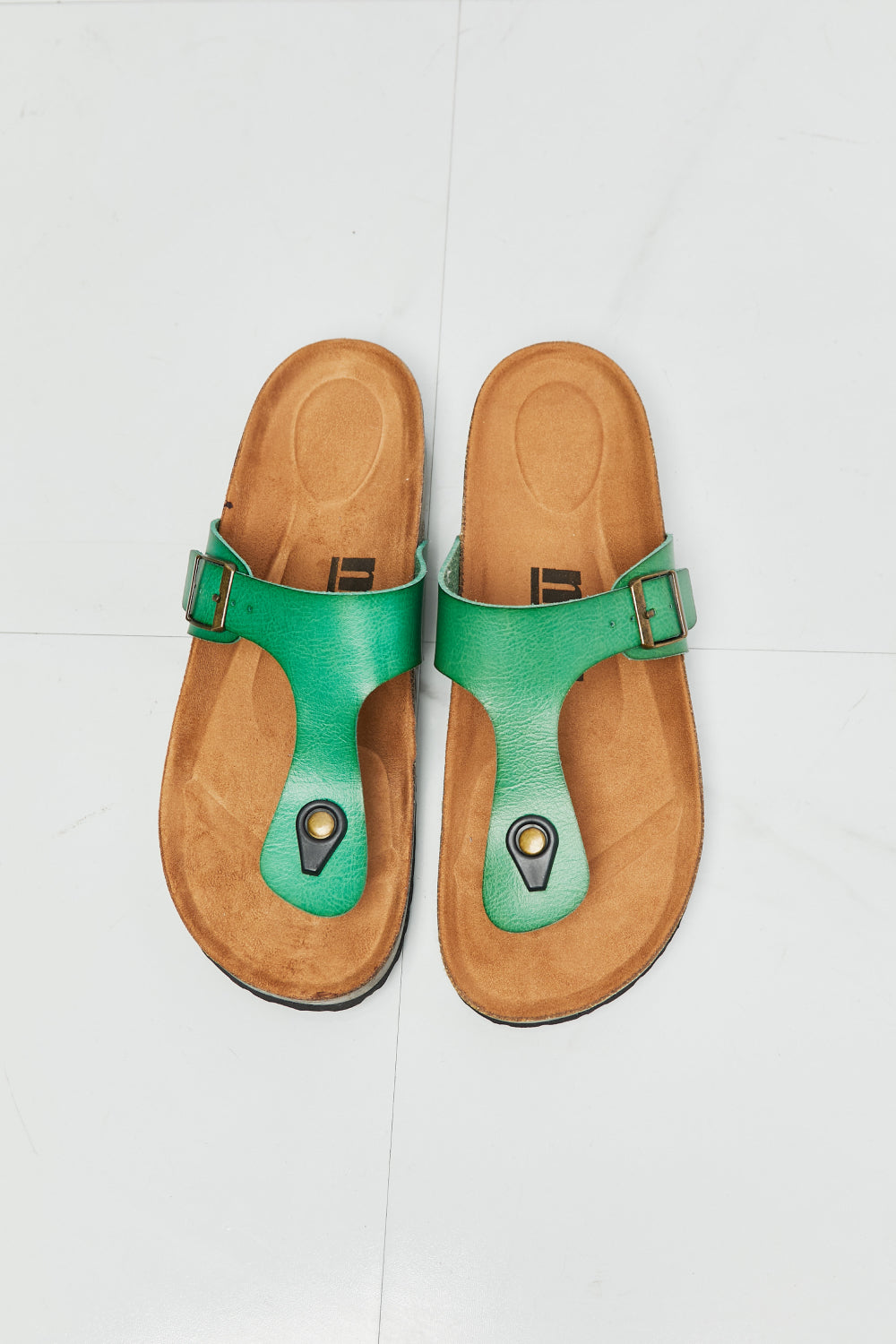 MMShoes Drift Away T-Strap Flip-Flop in Green - nailedmoms