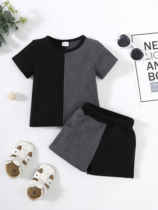 Boys Two-Tone T-Shirt and Shorts Set - nailedmoms
