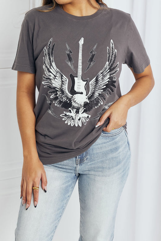 mineB Full Size Eagle Graphic Tee Shirt - nailedmoms