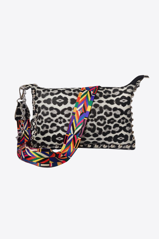 PU Leather Studded Shoulder Bag - nailedmoms