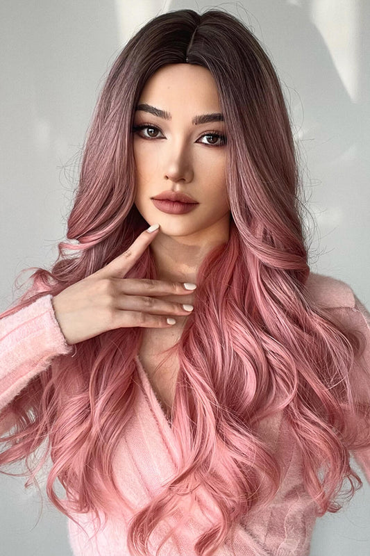 Fashion Wave Synthetic Long Wigs in Pink 26'' - nailedmoms