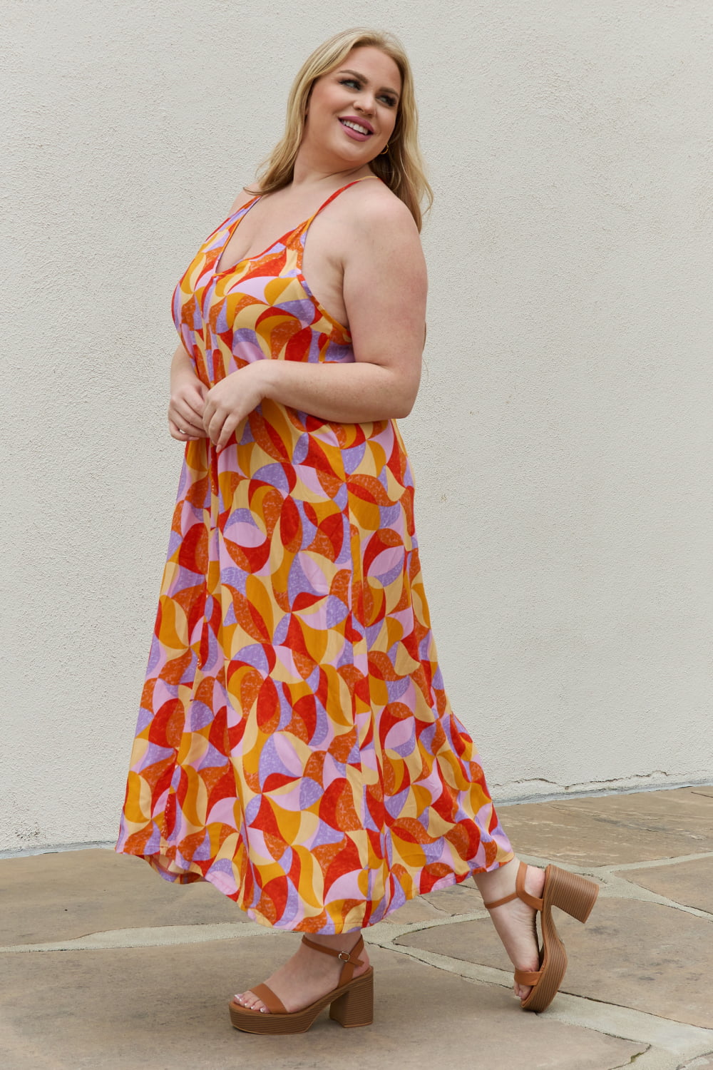 And The Why Full Size Printed Sleeveless Maxi Dress - nailedmoms